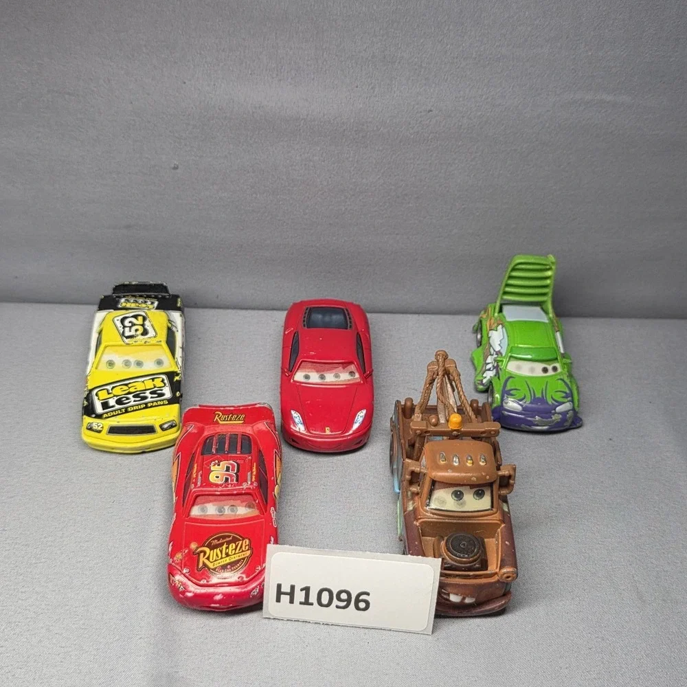 Disney Pixar Cars Lot‎ Of 5 Mcqueen Mater Leak Less Ferrari F430 Lenticular Eyes
